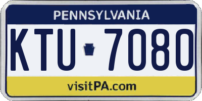 PA license plate KTU7080