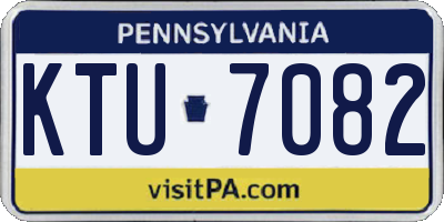 PA license plate KTU7082
