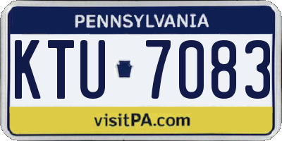 PA license plate KTU7083