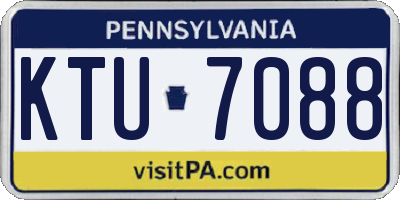 PA license plate KTU7088