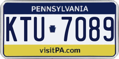 PA license plate KTU7089