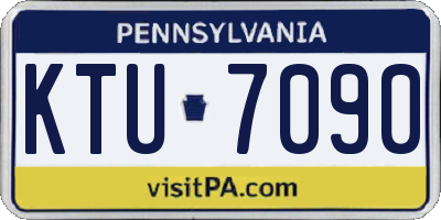 PA license plate KTU7090