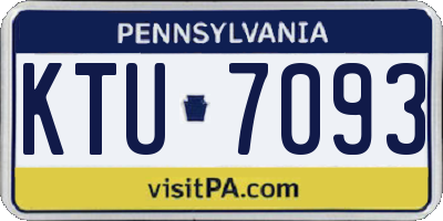 PA license plate KTU7093