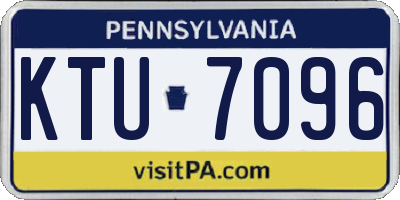 PA license plate KTU7096