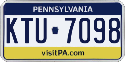 PA license plate KTU7098