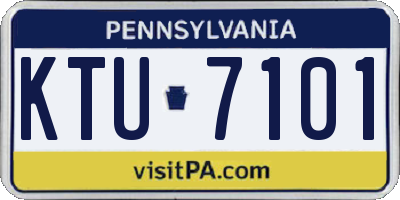 PA license plate KTU7101
