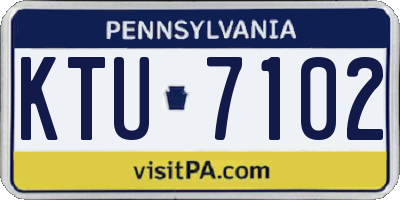 PA license plate KTU7102