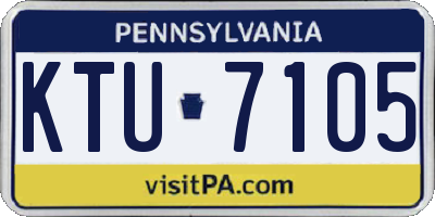 PA license plate KTU7105