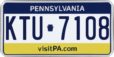 PA license plate KTU7108