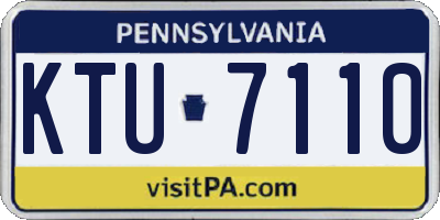 PA license plate KTU7110