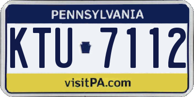 PA license plate KTU7112