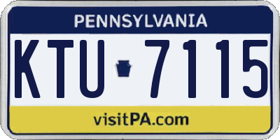 PA license plate KTU7115