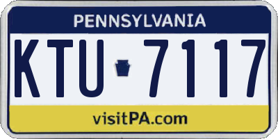 PA license plate KTU7117
