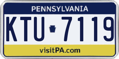 PA license plate KTU7119