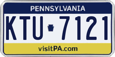 PA license plate KTU7121
