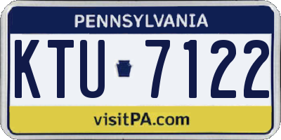 PA license plate KTU7122