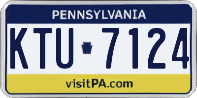 PA license plate KTU7124