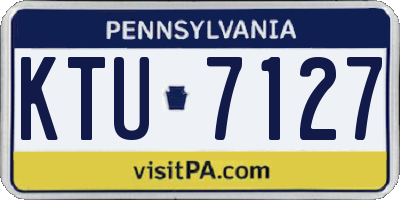 PA license plate KTU7127