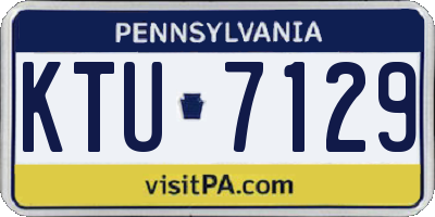 PA license plate KTU7129