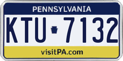 PA license plate KTU7132