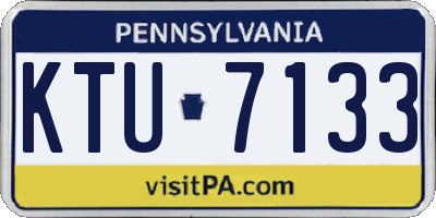 PA license plate KTU7133