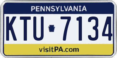 PA license plate KTU7134