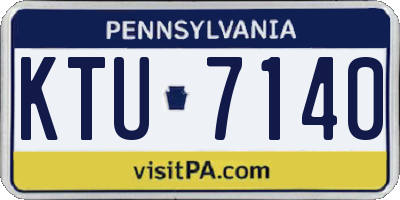PA license plate KTU7140