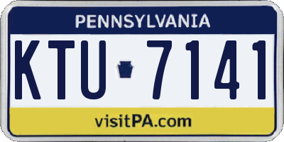 PA license plate KTU7141