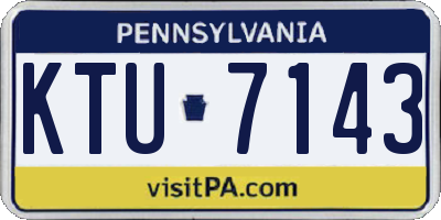 PA license plate KTU7143