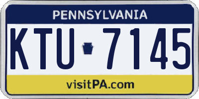 PA license plate KTU7145