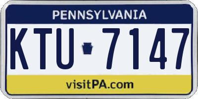 PA license plate KTU7147
