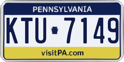 PA license plate KTU7149