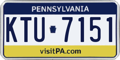 PA license plate KTU7151