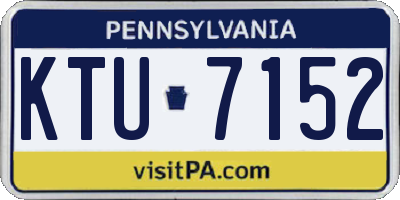 PA license plate KTU7152