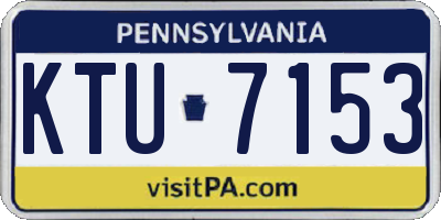 PA license plate KTU7153
