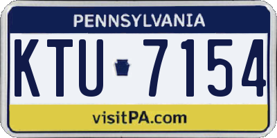 PA license plate KTU7154