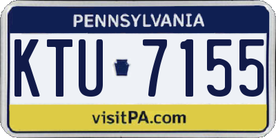 PA license plate KTU7155