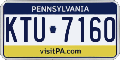 PA license plate KTU7160