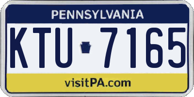 PA license plate KTU7165