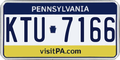 PA license plate KTU7166