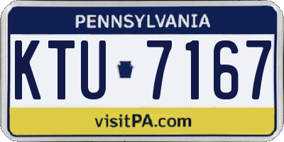 PA license plate KTU7167