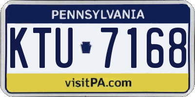 PA license plate KTU7168