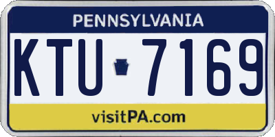 PA license plate KTU7169