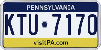 PA license plate KTU7170