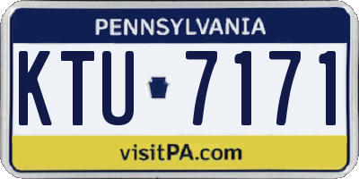 PA license plate KTU7171