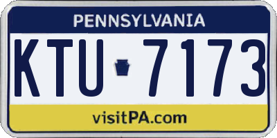 PA license plate KTU7173