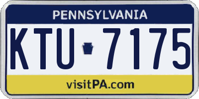 PA license plate KTU7175