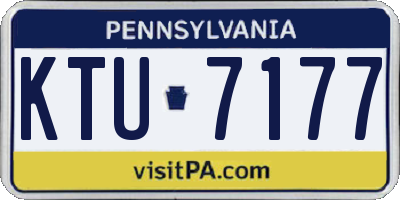PA license plate KTU7177