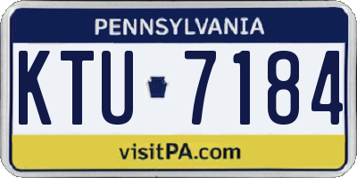 PA license plate KTU7184