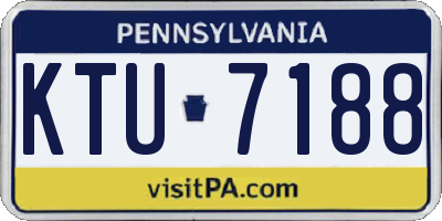 PA license plate KTU7188